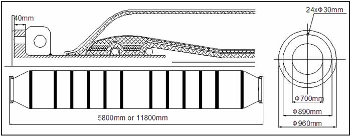 Drawing for The DN700 Dredging Self Floating Rubber Hose.jpg